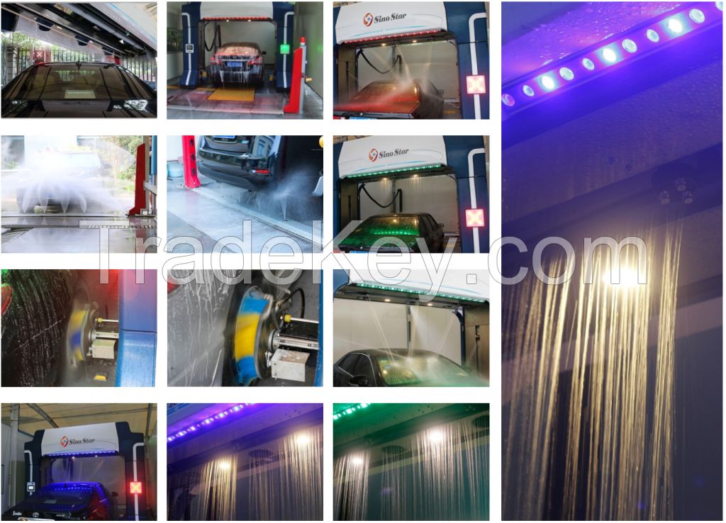 Rollover touchless automatic car wash machine 