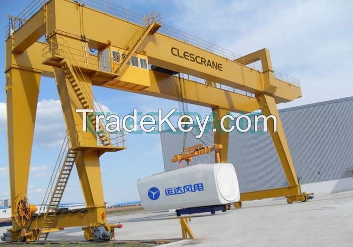 double girder gantry crane with heavy duty winch