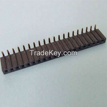 Female header pin connector with 1mm 1.27mm 2mm 2.54mm pitch single double row straight right angle smt 2-80 pins