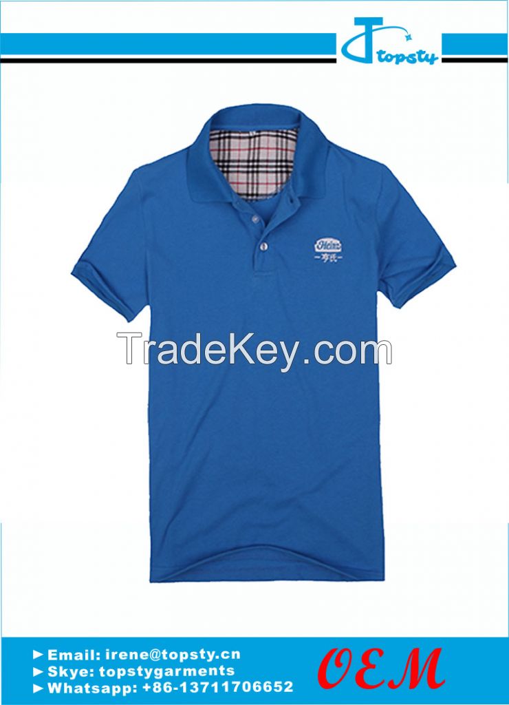 Customized promotional polo shirts with embroidered logo