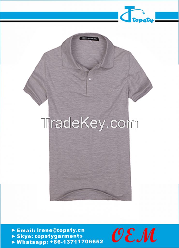 Customized promotional polo shirts with embroidered logo