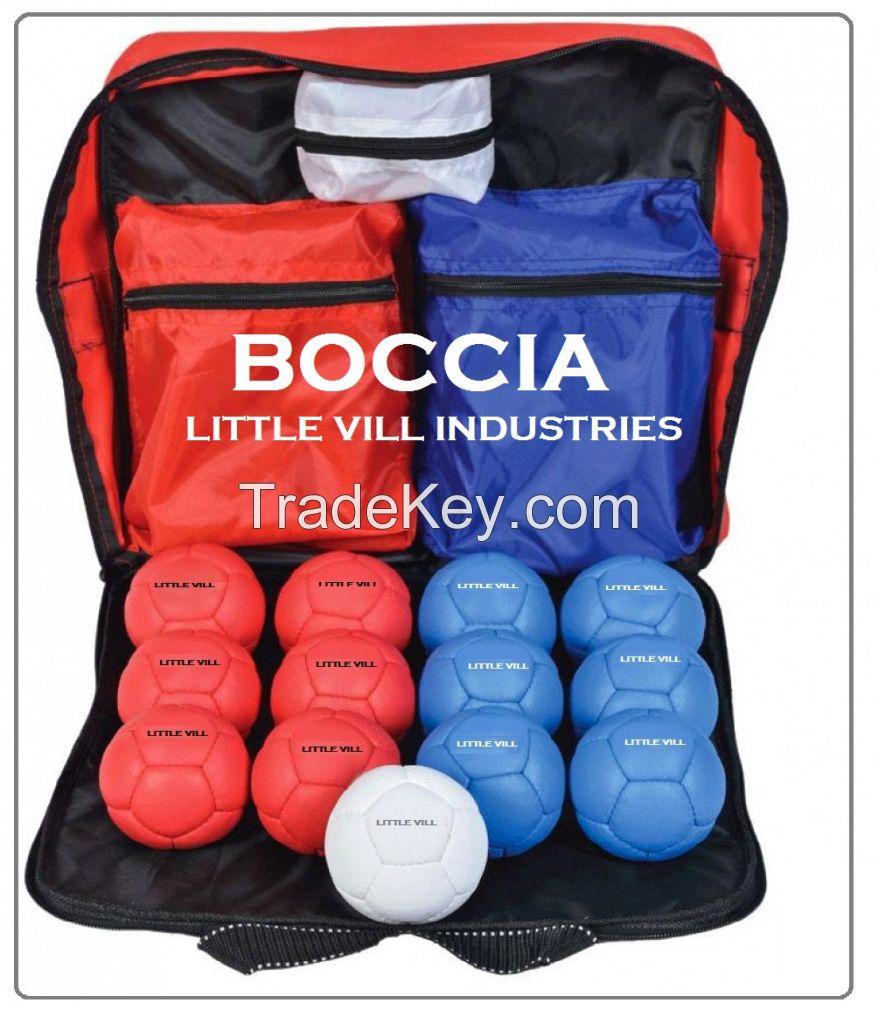 handmade BOCCIA BALLS set with carrying bag