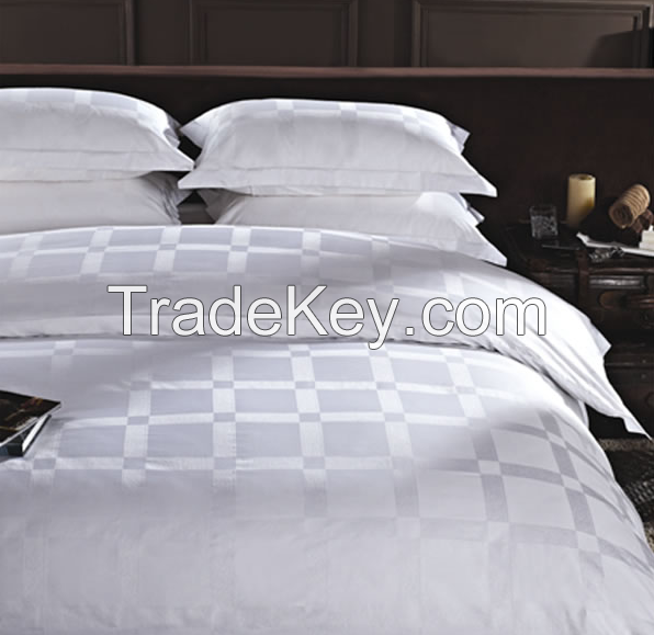 Bleached white hotel bedding set