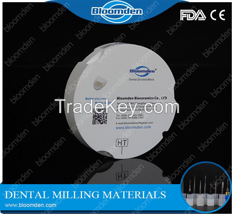 Super translucent CAD/CAM 0D98mm zirconia disc