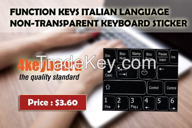 FUNCTION KEYS ITALIAN LANGUAGE NON-TRANSPARENT KEYBOARD STICKER