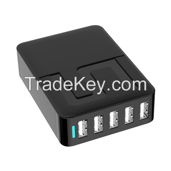 Original USB Travel High Speed Charger DC 5V 8A 40W8Amp Multi Desktop Charger 3.0 for Android Phone