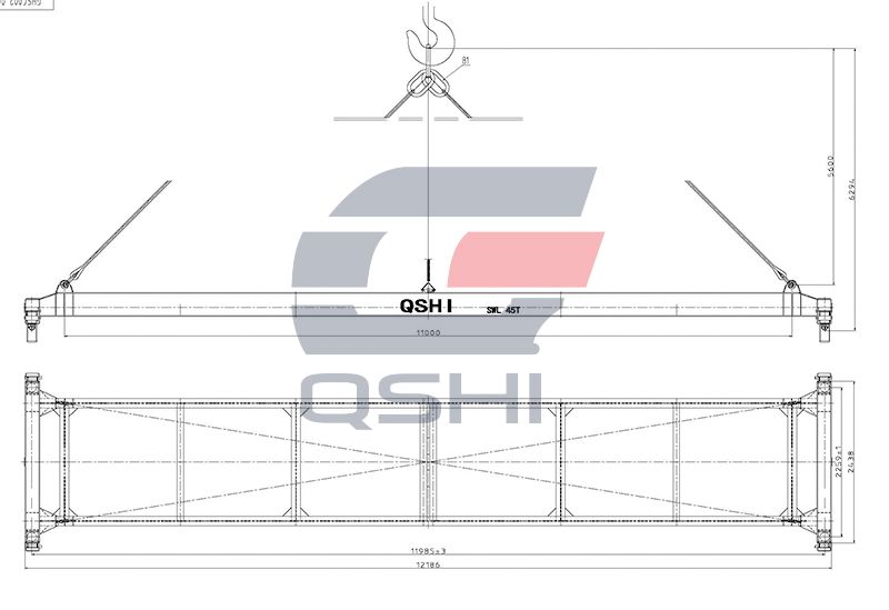 Container Lifting Frame 40FT Semi-Automatic Container Spreader