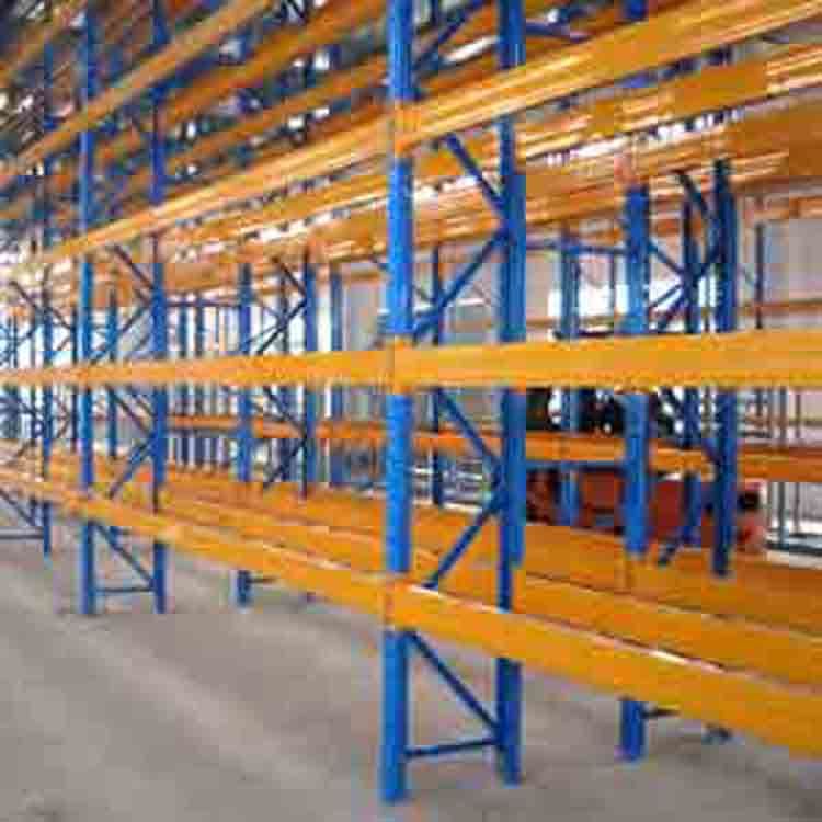 Heavy Duty Warehouse Storage Rack Blue And Orange Selective Pallet Racking System