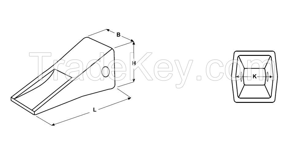 Caterpillar parts 1U3302 bucket teeth 