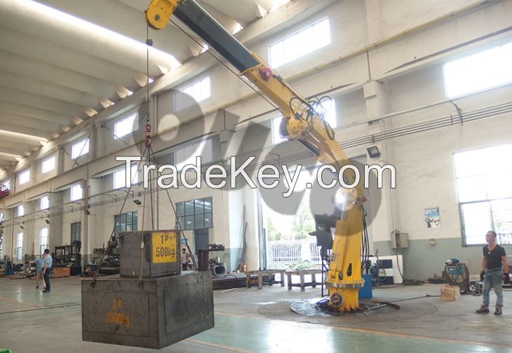 2T folding crane Knuckle Boom Crane Marine Crane Pedestal crane