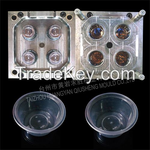 transparent  disposable small round bowl with lid plastic mould