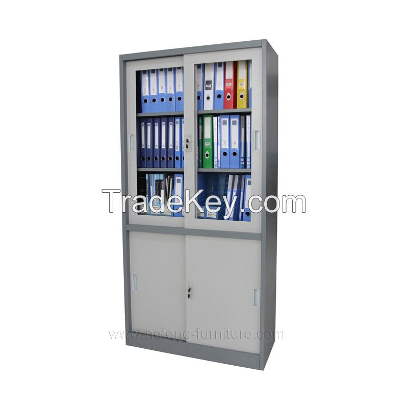 Sliding door filing cabinet