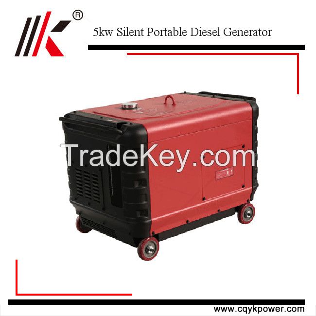 High quality small portable 5000watt silent diesel generator