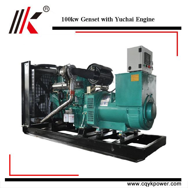 Durable 3 phase yuchai genset price in india 100kw diesel generator