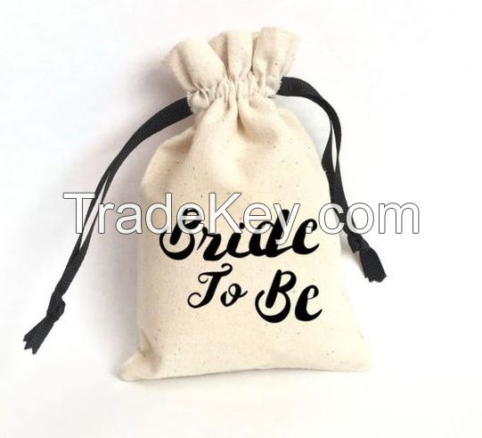 Muslin Bag/ Natural Cotton Muslin Drawstring Bag/ Cotton Pouch