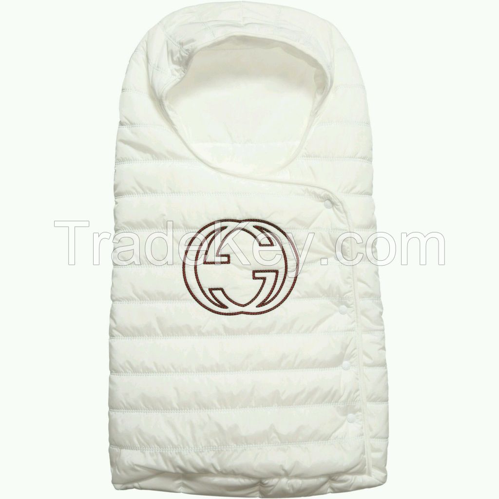 NWT NEW Gucci baby boys girls uni GG white sleeping nest bag stroller footmuff 