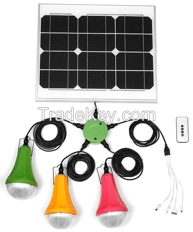 Solar Home Light System Patent Mini Solar DC Lighting Kit USB Charger