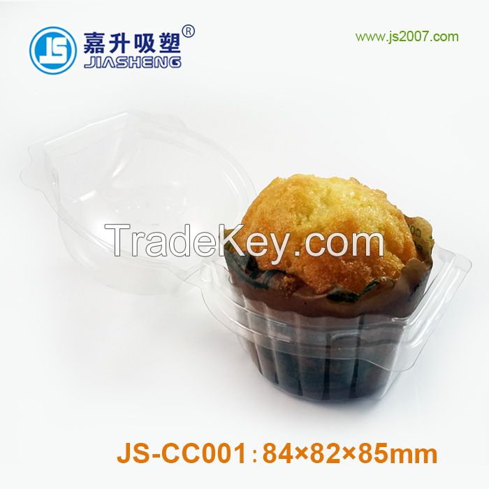 PET plastic muffin Sing cupcake packaging with dividers