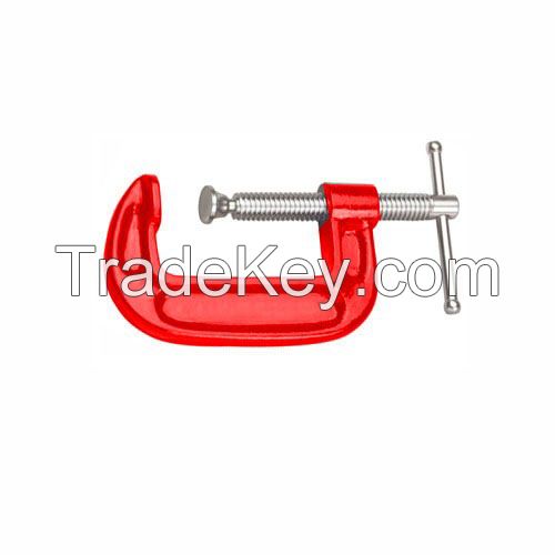 OEM cast iron casting swivel steel lead screw thread rod fixing wood cutting work piece C Clamp