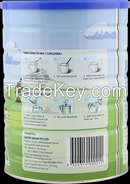 Royal AUSNZ full cream milk powder with Vitamin A, D