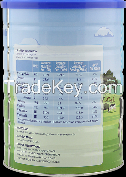 Royal AUSNZ full cream milk powder with Vitamin A, D