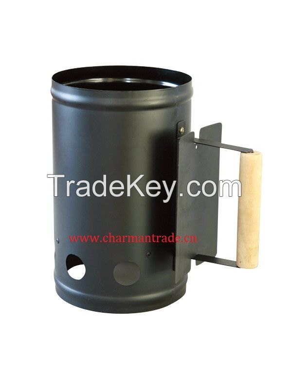 Chimney Charcoal Starter of Wooden Handle LFGB/FDA/EN1860