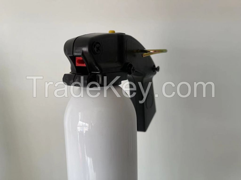 Fire extinguisher can and valve with accessories 