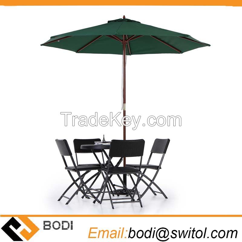 Amazon Ebay Hot Sale Wooden 2.7m Large Patio Table Umbrella Outdoor Cafe Beach Garden Backyard Parasol