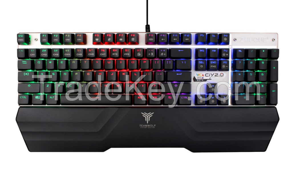 TEAMWOLF hign quality wired RGB gaming keyboard X08