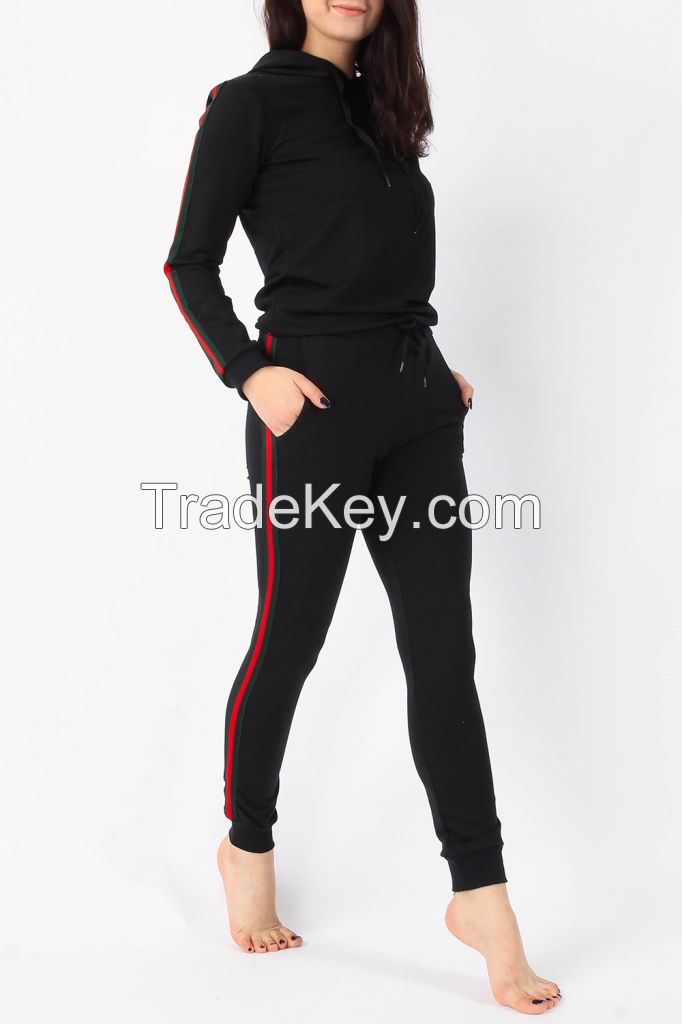 Stripe Hoodie Joggers Lounge Suit