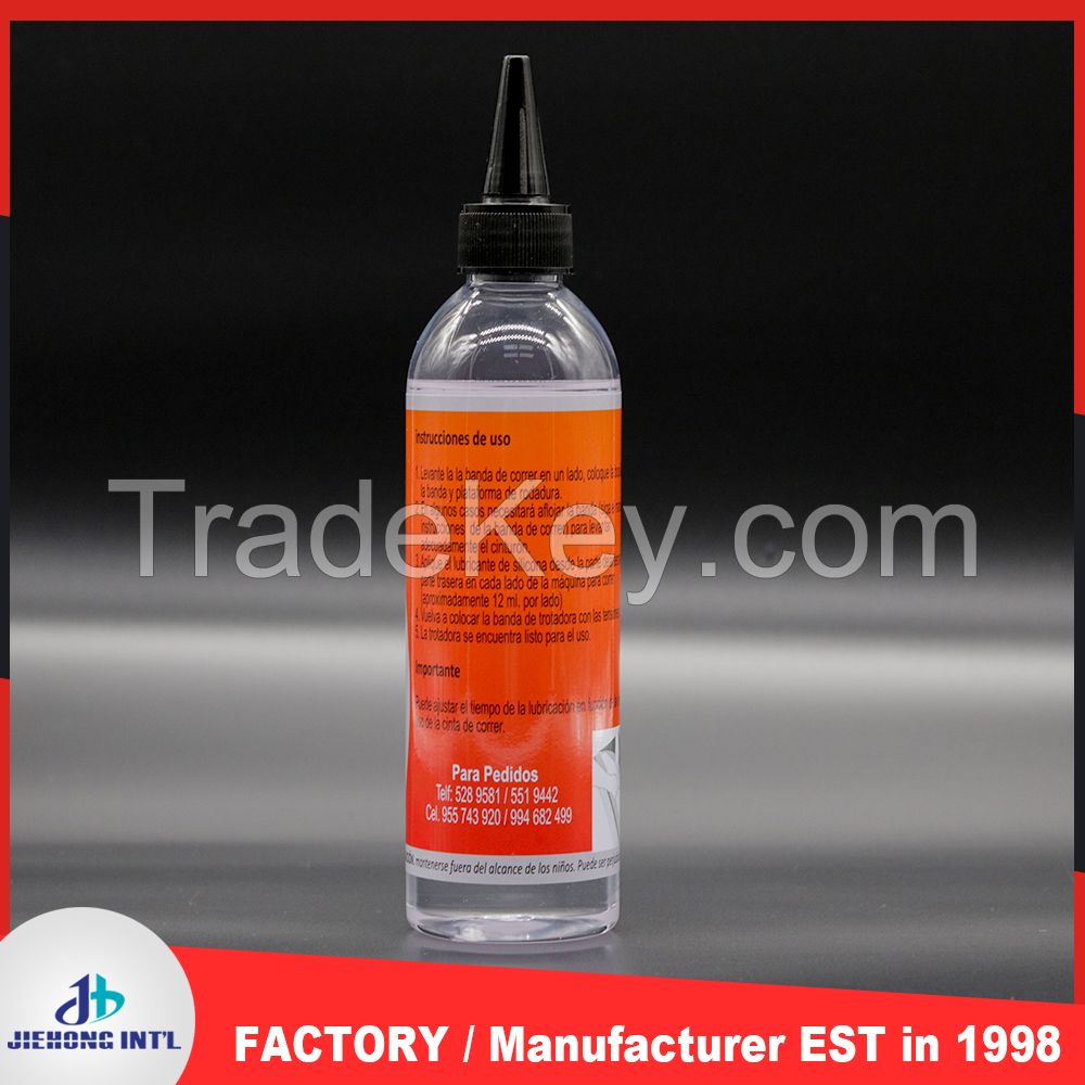 High performance transparent 100% silicone treadmill lubricant