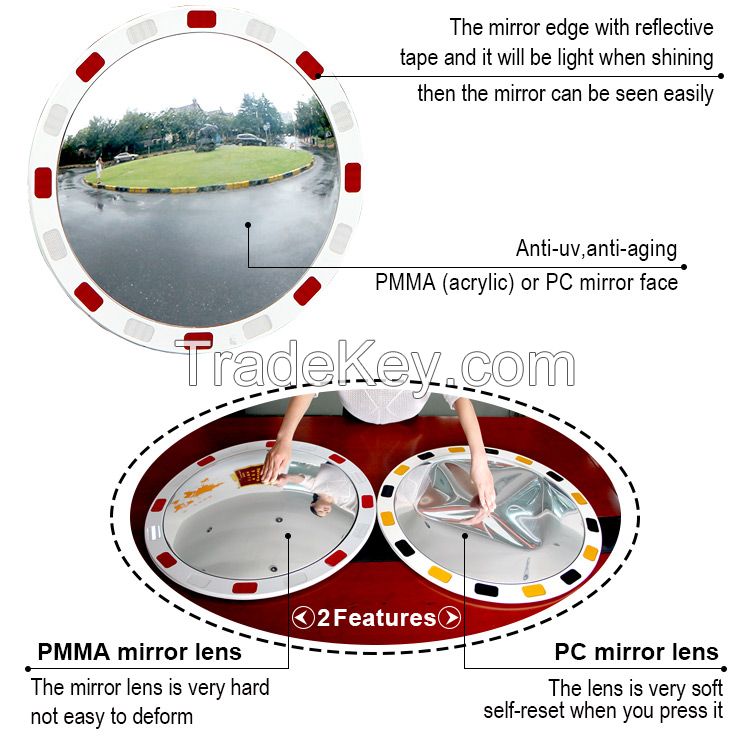 outdoor reflective convex mirror for road traffic security high quality competitive price wide viewing angle