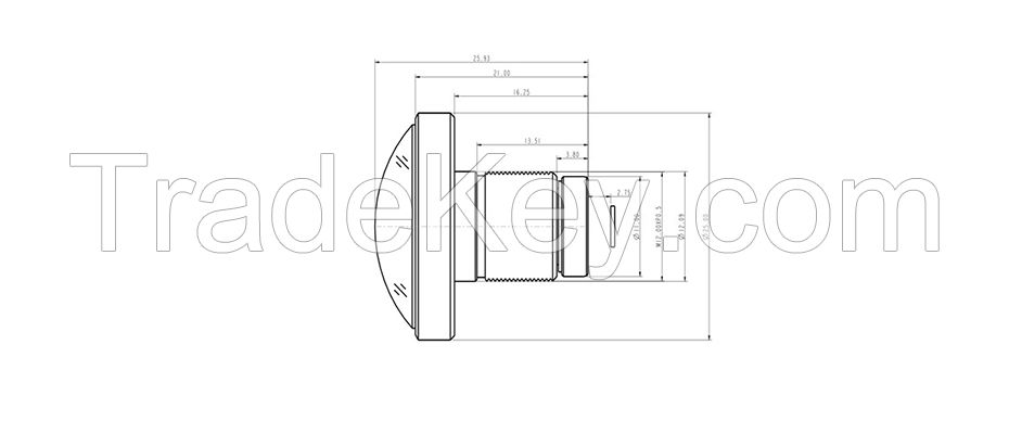 1.21mm super wide angle 220 degree fisheye lens for hero 3 3+ 4 action cameras replacement lens