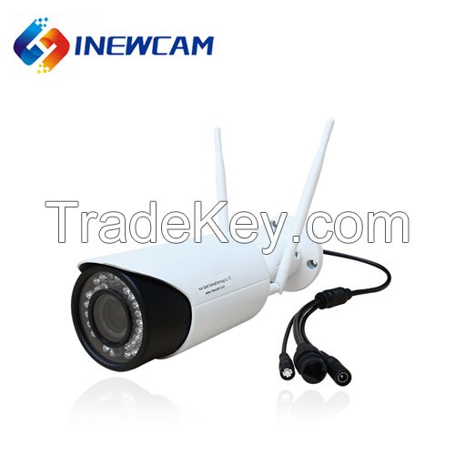 2.8-12mm Motorized Zoom Lens Outdoor 4MP Wireless CCTV Camera With Memory Card