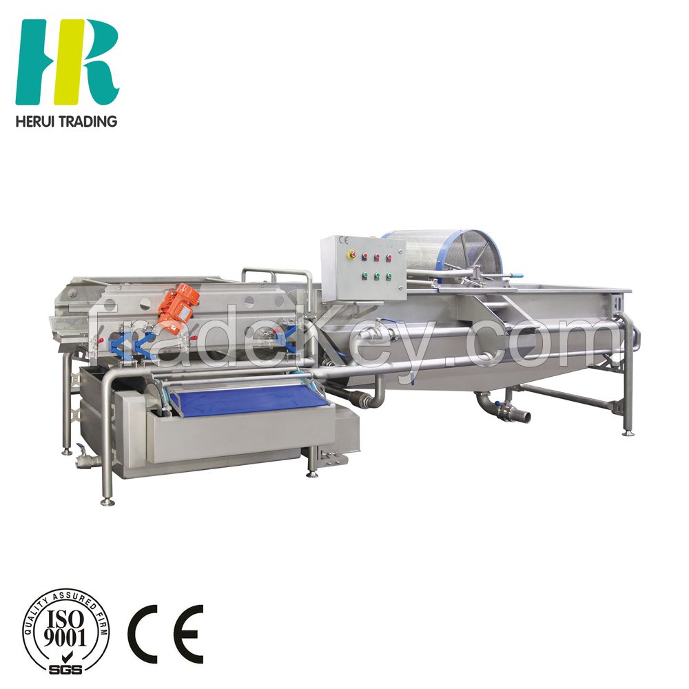 Automatic horizontal mixed vegetable washer potato cleaning machine