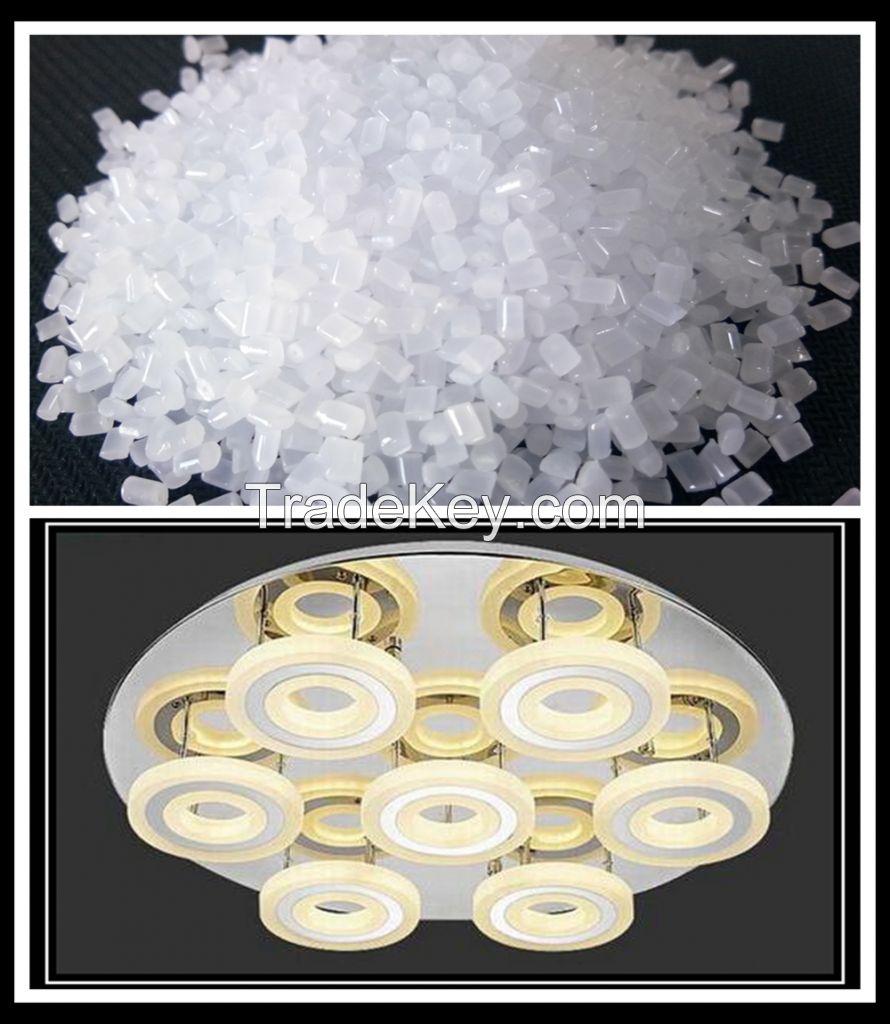 High-performance modified PC resin with light confusion effect