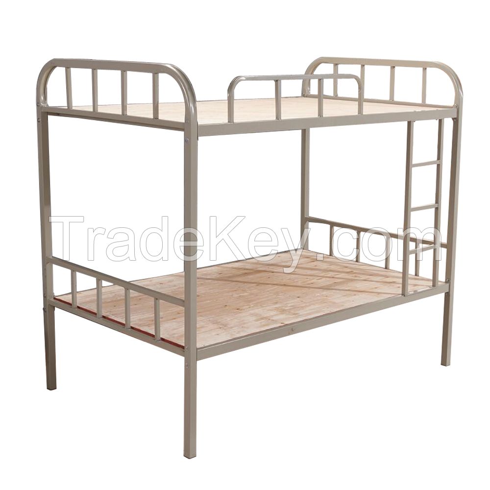 Cheap dormitory adult metal frame bunk beds for office school or army