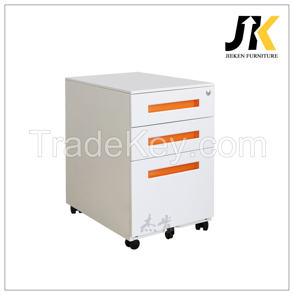 office movable 3 drawer file cabinet