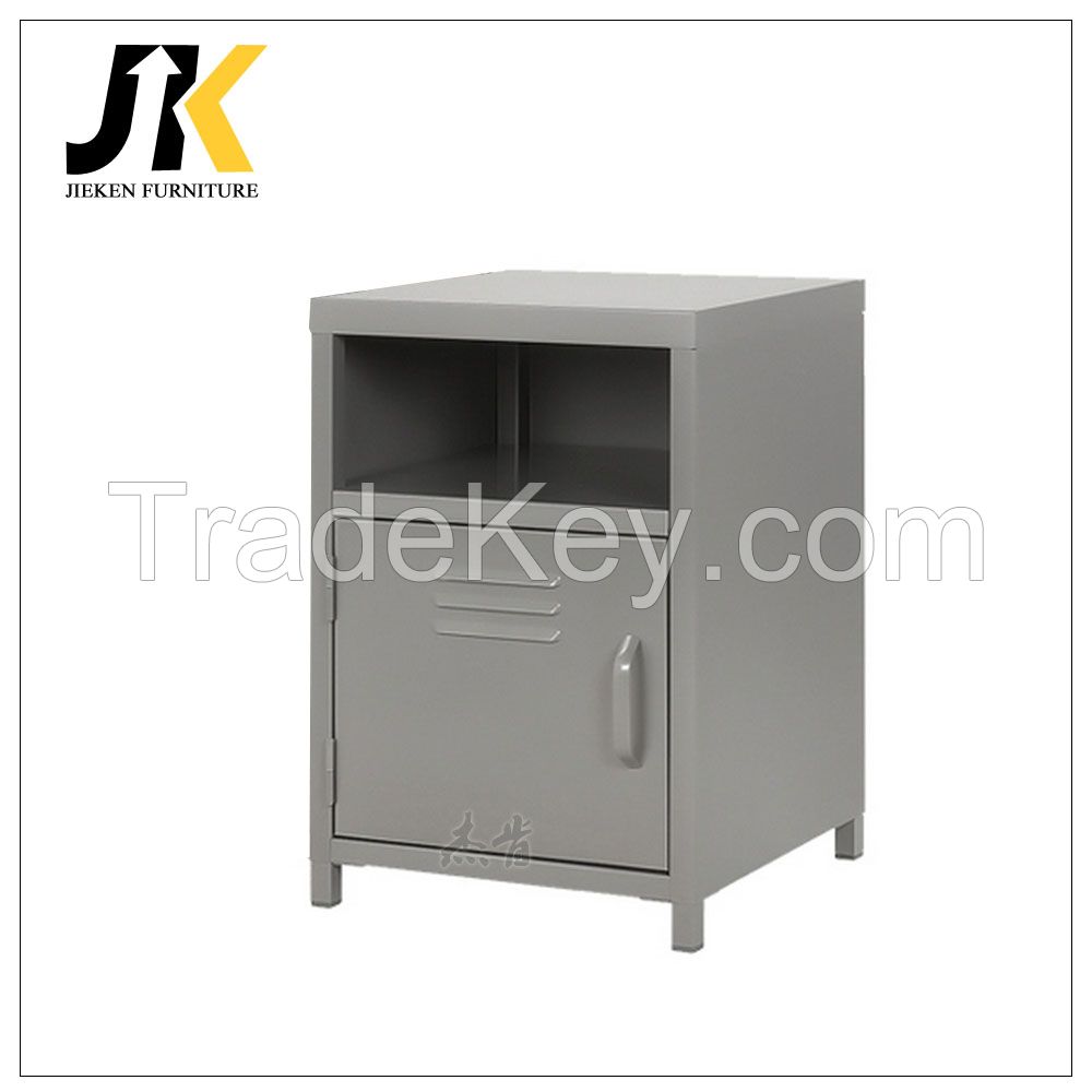 Metal sofa bed side storage locking small steel cabinet with metal handle