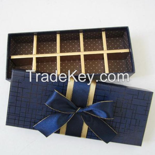 small round tube design paper cardboard box for chocolate packing