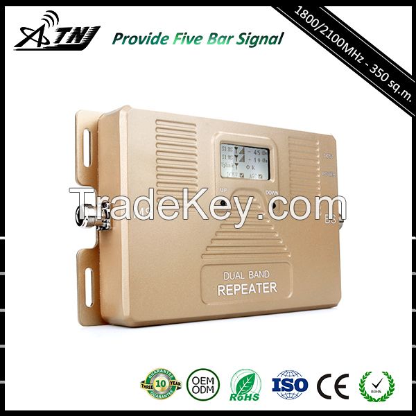 Dual band repeater 2G+4G High gain with LCD intelligent display