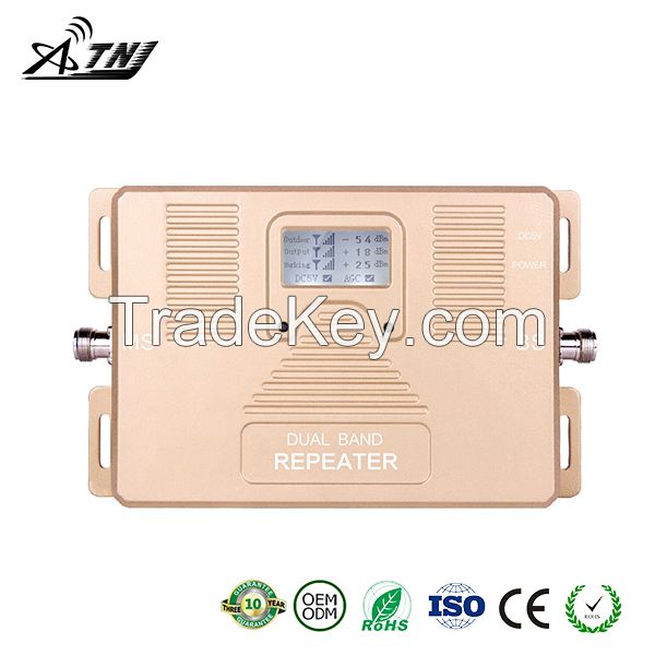 Dual band repeater 2G+3G High gain with LCD intelligent display