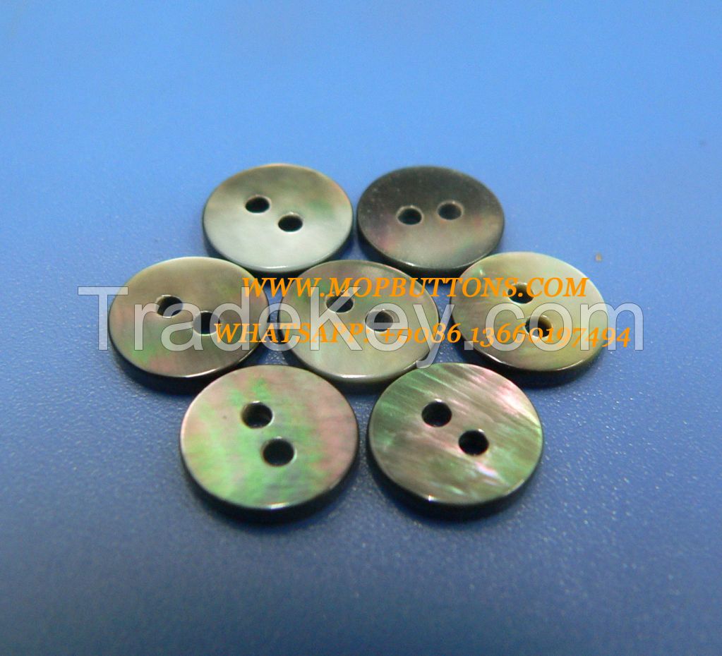 High End Black Mother of Pearl Buttons for Men's Suit and Other Fashion Clothing