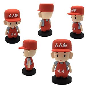 Custom cartoon cute promotional 3d figure 3d characters for keychains bag phone decoration