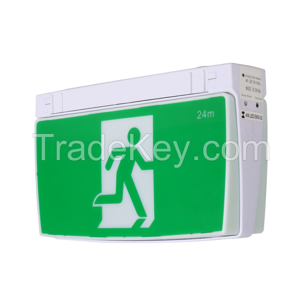 2017 4W LED double side battery backup SAA2293 fire emergency exit sign