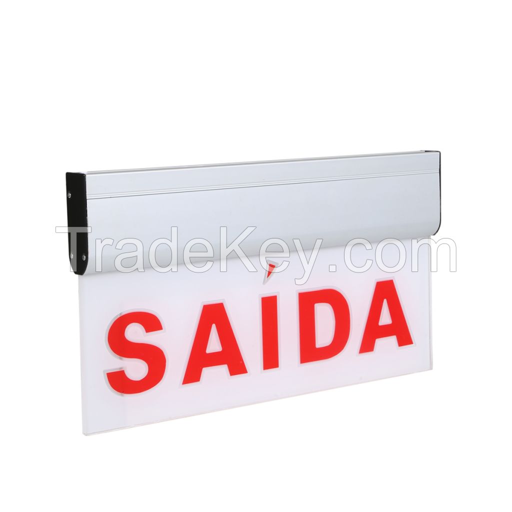 LED Acrylic+Aluminum Double Sided emergency Exit Sign 