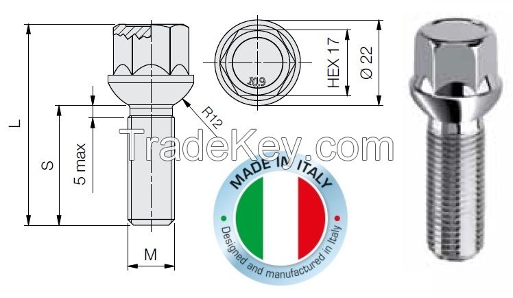 Wheel lug bolt