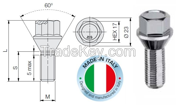 Wheel lug bolt