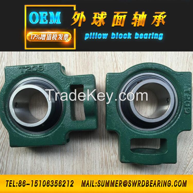 Inch size Take Up Mounted Cast Iron Pillow block bearing UCT209-27