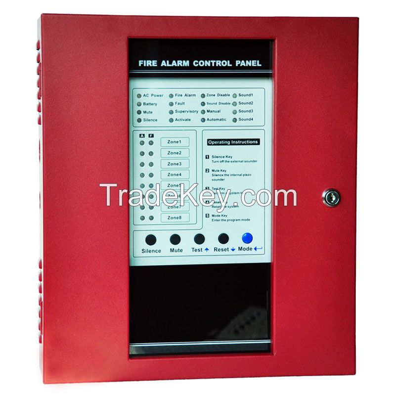 4/8/16zones Conventional Fire Alarm Control Panel Security Alarm Host Master Control Panel